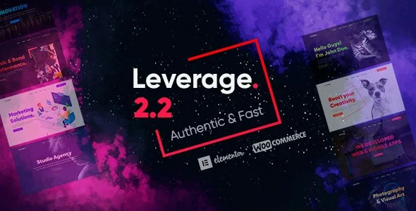 Leverage 2.2.6 Nulled – Agency and Portfolio WordPress Theme